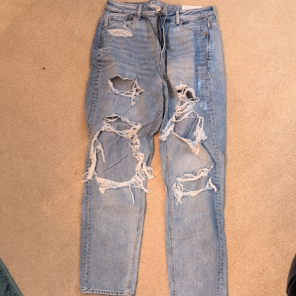 American Eagle Outfitters Light Blue Distressed Jeans